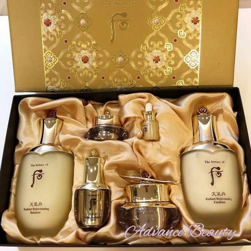 天氣丹爽膚水 150 ml
天氣丹乳液 110 ml
天氣丹面霜 25 ml
天氣丹眼霜 5 ml
天氣丹精華 8 ml
天氣丹黃金精華 5 ml
