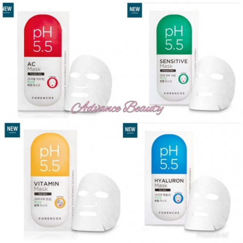 Forencos pH5.5 Mask 碳酸藥丸面膜 (4款) (1盒5片)